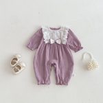 【66-90cm】カバーオール ベビー レース 刺繍 - 画像 (3)