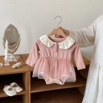 【66-90cm】ロンパースorカバーオール ベビー 前ボタン チュール - 画像 (5)