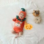 【66-90cm】ロンパース ベビー ハロウィン 可愛い カボチャ柄 - 画像 (3)