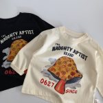 【90-140cm】長袖Tシャツ 男の子 アルファベット プリント - 画像 (4)