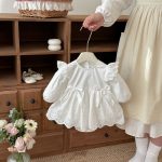【66-90cm】ロンパースワンピ ベビー プリンセス フリル - 画像 (3)
