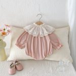 【66-100cm】ロンパース ベビー フリル襟 お出かけに - 画像 (4)