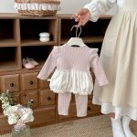【73-110cm】セットアップ ベビー ラウンドネック フリル - 画像 (7)