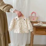 【66-90cm】ブラウスorロンパース ベビー 小花柄 丸襟 - 画像 (7)