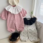 【66-90cm】オールインワン ベビー フリル襟 ドット - 画像 (7)