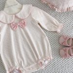 【66-100cm】ロンパース ベビー 小花柄 丸襟 - 画像 (6)