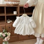 【66-90cm】ロンパースワンピ ベビー プリンセス フリル - 画像 (4)