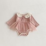 【66-90cm】ロンパースorカバーオール ベビー 前ボタン チュール - 画像 (7)