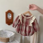 【66-90cm】ロンパース ベビー レッド チェック - 画像 (4)
