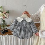 【66-90cm】ロンパース ベビー 襟付き チェック - 画像 (4)