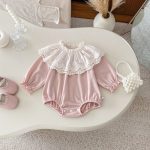 【66-100cm】ロンパース ベビー フリル襟 お出かけに - 画像 (5)