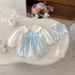【66-100cm】ロンパースセット ベビー プリンセス風 スウィート - 画像 (6)