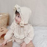 【66-90cm】ロンパース ベビー レース縁 かわいい - 画像 (3)