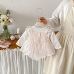 【66-90cm】ロンパース&ドットロン ベビー 蝶結び チュール - 画像 (7)