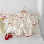 【66-100cm】セットアップ ベビー チェリー柄 プリント - 画像 (5)