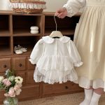 【66-90cm】ロンパースワンピ ベビー チュール レース - 画像 (5)