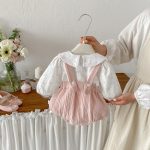 【66-90cm】スサロペット&シャツ ベビー ダブルガーゼ スウィート - 画像 (7)