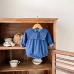 【66-130cm】ロンパースorワンピース 女の子 姉妹服 セーラー襟 デニム - 画像 (9)