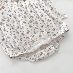 【66-90cm】長袖ロンパース ベビー 小花柄 襟付き - 画像 (10)