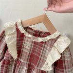 【66-90cm】ロンパース ベビー レッド チェック - 画像 (5)