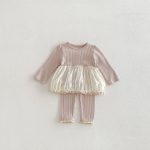 【73-110cm】セットアップ ベビー ラウンドネック フリル - 画像 (9)