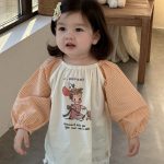 【73-100cm】ブラウス ベビー 長袖 カートゥーン プリント - 画像 (6)