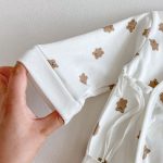 【80-90cm】カバーオール＆スタイ ベビー くま プリント - 画像 (9)