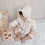 【66-90cm】ロンパース ベビー レース縁 かわいい - 画像 (4)