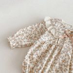 【66-90cm】ロンパース ベビー 韓国風 小花柄 - 画像 (7)