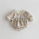 【66-90cm】ロンパース ベビー リーフ柄 お出かけに - 画像 (4)