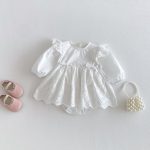 【66-90cm】ロンパースワンピ ベビー プリンセス フリル - 画像 (2)