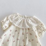 【66-90cm】ロンパース ベビー レース 小花柄 - 画像 (9)