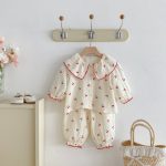 【66-100cm】セットアップ ベビー チェリー柄 プリント - 画像 (7)