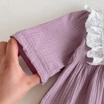 【66-90cm】カバーオール ベビー レース 刺繍 - 画像 (8)