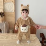 【66-100cm】ロンパース ベビー ビッグベア 暖かい - 画像 (4)