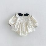 【66-90cm】ロンパース ベビー レース ドット - 画像 (6)