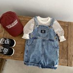 【73-110cm】サロペット レトロ デニム 合わせやすい - 画像 (8)