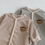 【66-90cm】カバーオール ベビー くま ボーダー - 画像 (12)