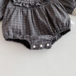 【66-90cm】ロンパース ベビー レトロ チェック - 画像 (8)