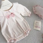 【66-100cm】ロンパース ベビー 小花柄 丸襟 - 画像 (8)