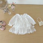 【66-90cm】ロンパースワンピ ベビー チュール レース - 画像 (3)