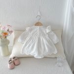 【66-90cm】ロンパースワンピ ベビー プリンセス フリル - 画像 (5)