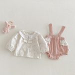 【66-90cm】スサロペット&シャツ ベビー ダブルガーゼ スウィート - 画像 (3)