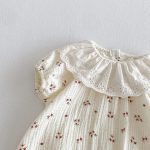 【66-90cm】ロンパース ベビー レース 小花柄 - 画像 (10)