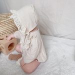 【66-90cm】ロンパース ベビー レース縁 かわいい - 画像 (5)