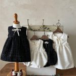 【66-90cm】ロンパース ベビー リボン付き ノースリーブ - 画像 (4)