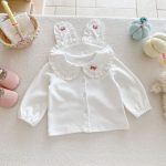 【66-100cm】長袖Tシャツ ベビー服 女の子 おしゃれ 襟付き 刺繍 - 画像 (5)