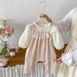 【66-90cm】2点セット ベビー キャミカバーオール スウィート - 画像 (4)