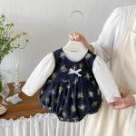 【66-90cm】ロンパース ベビー 小花柄 セットアップ - 画像 (3)
