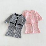 【66-90cm】セットアップ ベビー レトロ チェック - 画像 (4)